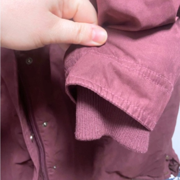 Torrid Parka Coat Plus Size Winter Jacket Purple 3/4Length Drawstring Waist Hood - Picture 2 of 7